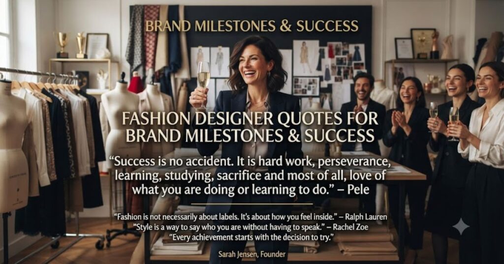 Fashion Designer Quotes for Brand Milestones and Success