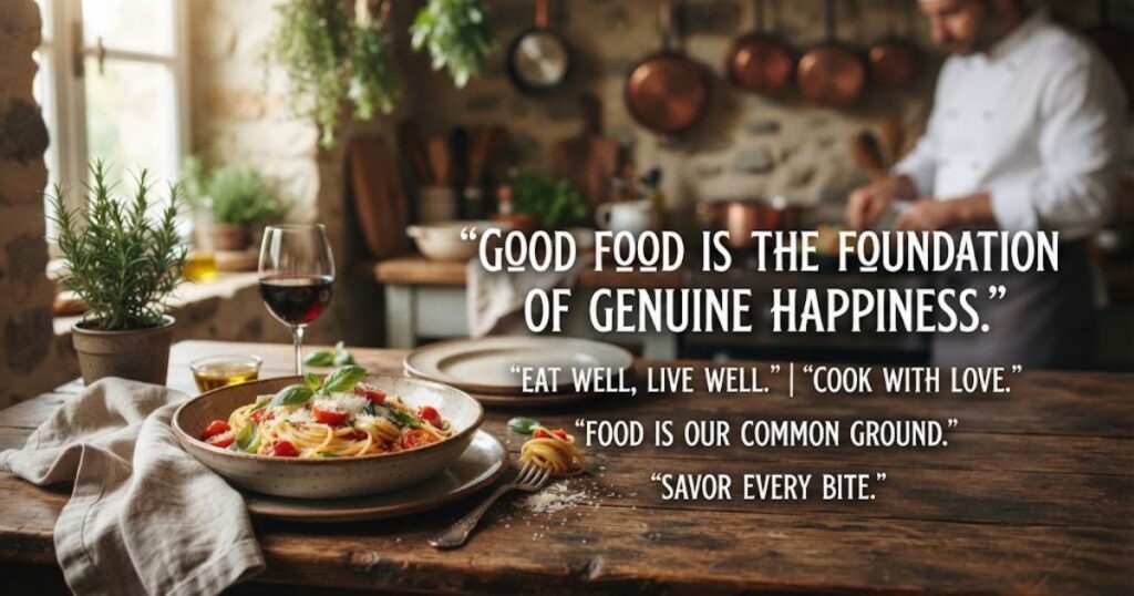 Short Good Food Quotes for Instagram