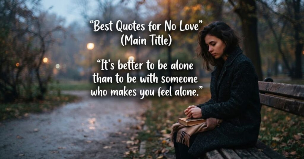 Best Quotes for No Love