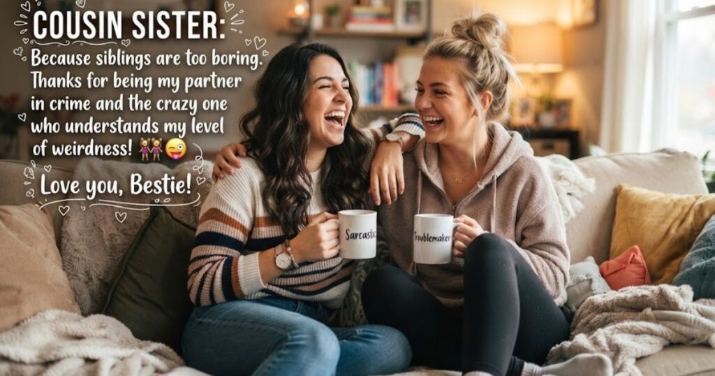 Funny Cousin Sister Quotes for Instagram