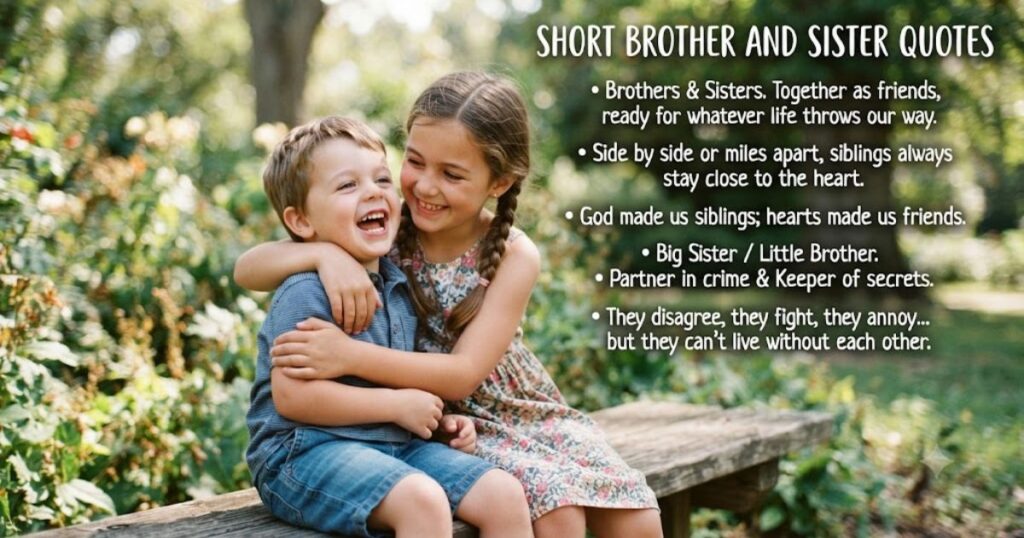 Short Brother and Sister Quotes for Instagram