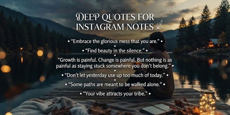 Deep Quotes for Instagram Notes
