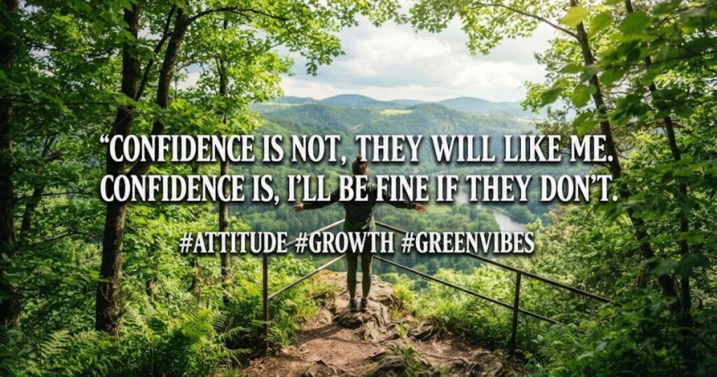 Green Quotes for Confidence and Attitude