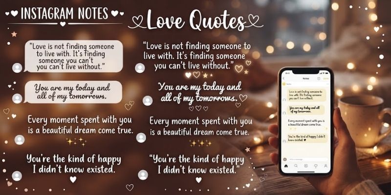 Love Quotes for Instagram Notes