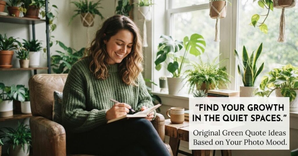 Original Green Quote Ideas Based on Your Photo Mood