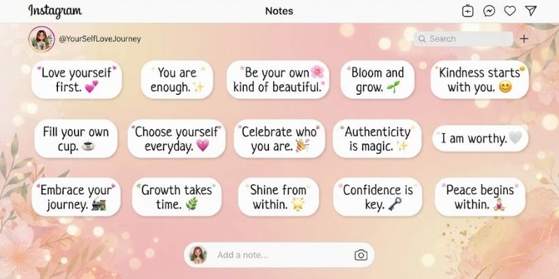 Self Love Quotes for Instagram Notes